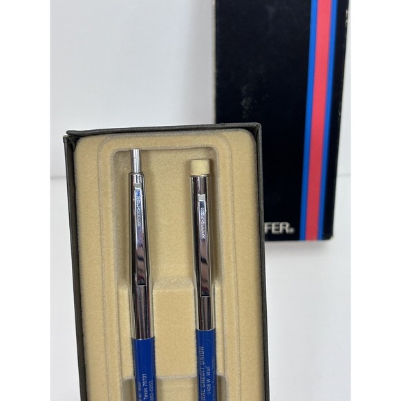 Sheaffer Advertising Pen & Pencil Set Permian Telco Midland Texas Heritage USA - Picture 3 of 4